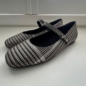 Vionic Alameda Houndstooth Mary Jane Flats Women's Size 9 Adjustable Strap‎ NEW